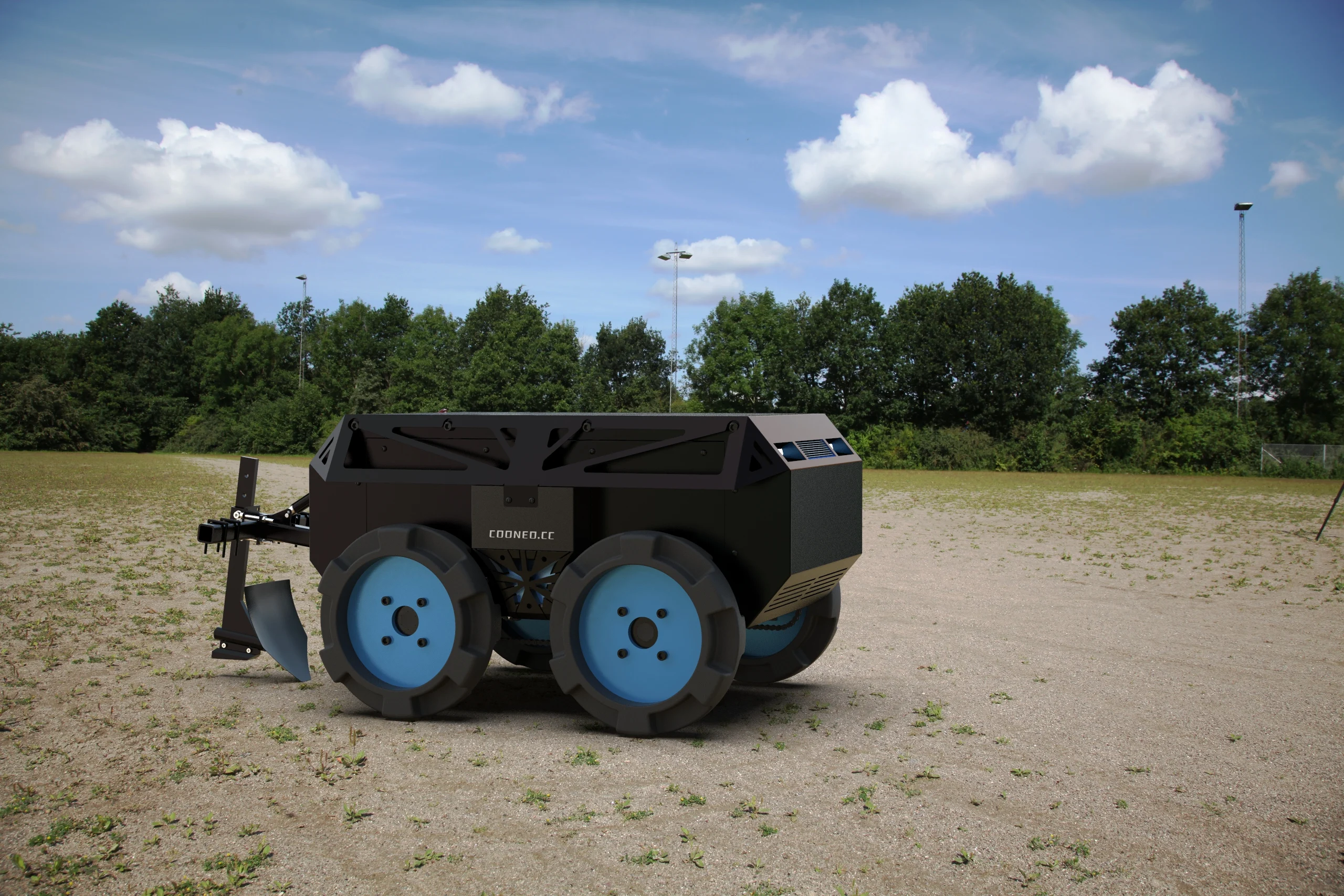 The RoboOX on sandy terrain